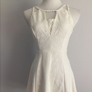 Free People white lace dress.